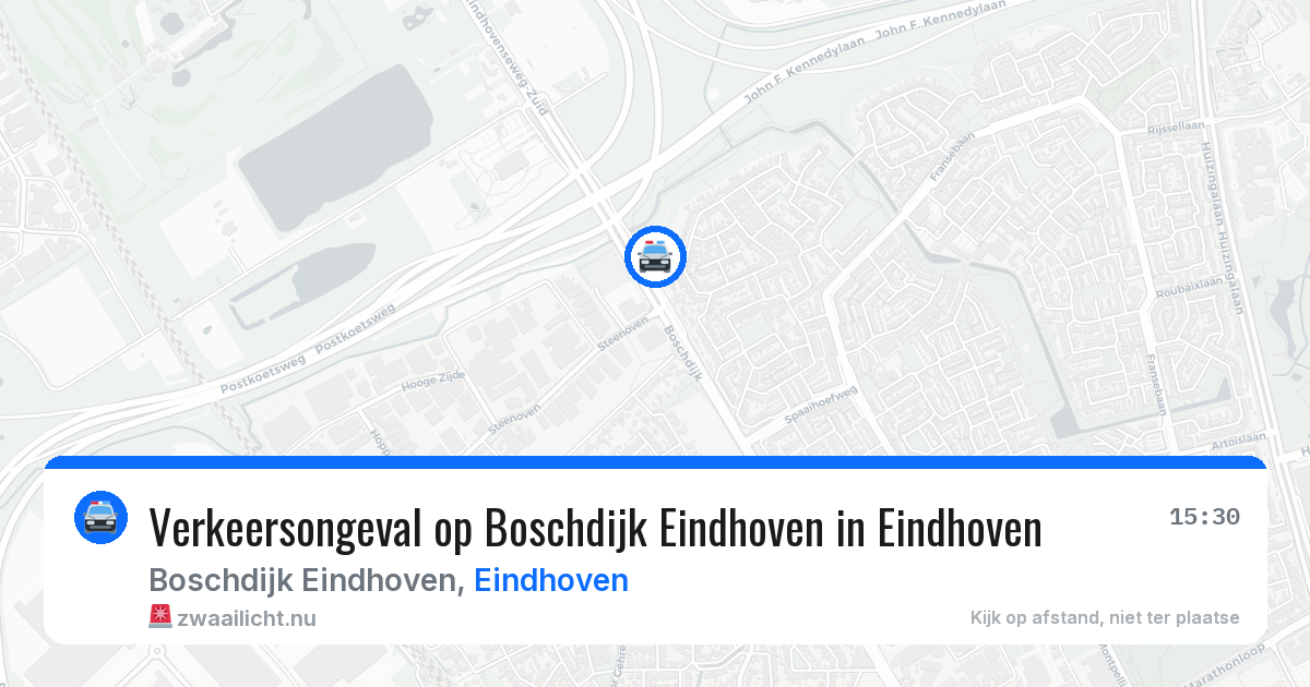 Verkeersongeval op Boschdijk Eindhoven in Eindhoven — 26 jul 2026