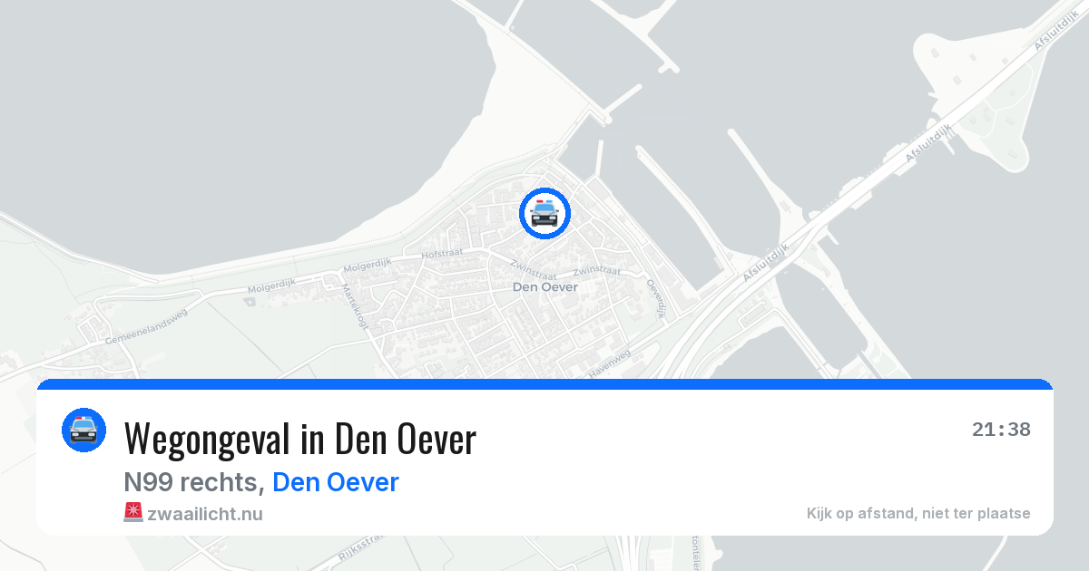 Wegongeval in Den Oever — 23 mei 2026