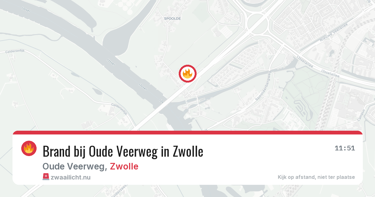Brand bij Oude Veerweg in Zwolle — 17 jul 2026