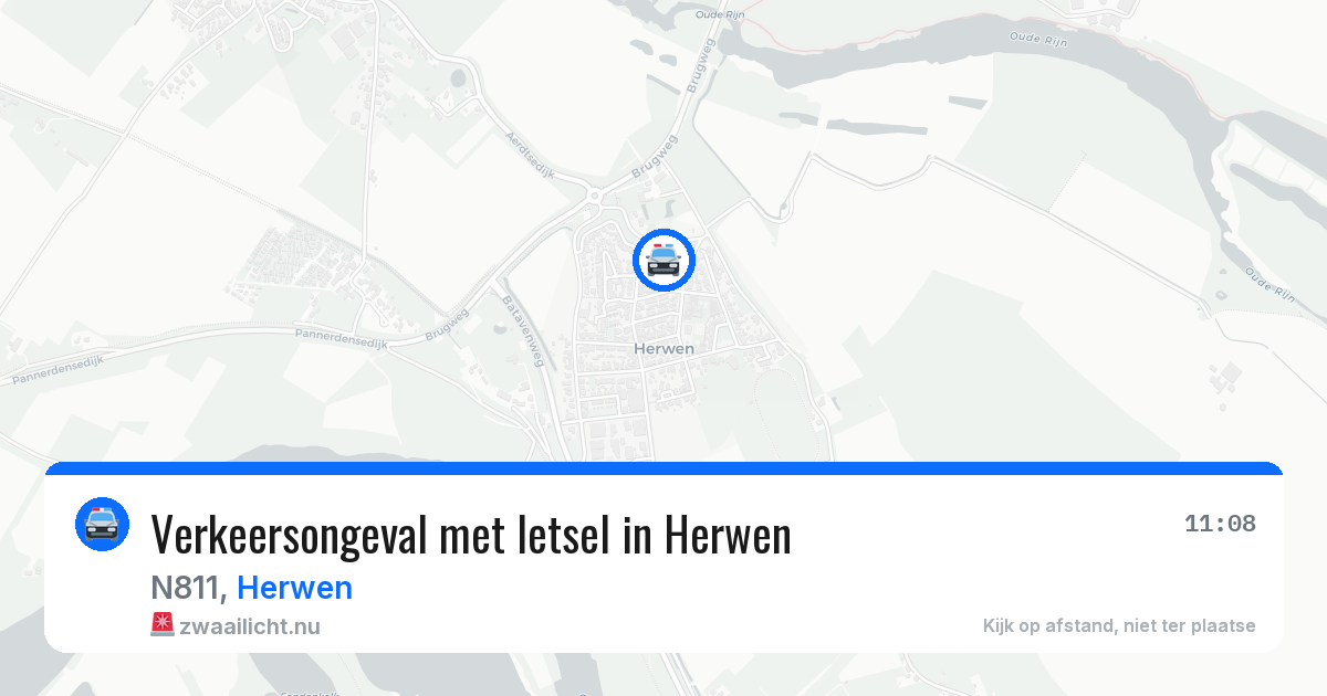 Verkeersongeval met letsel in Herwen — 28 mei 2026