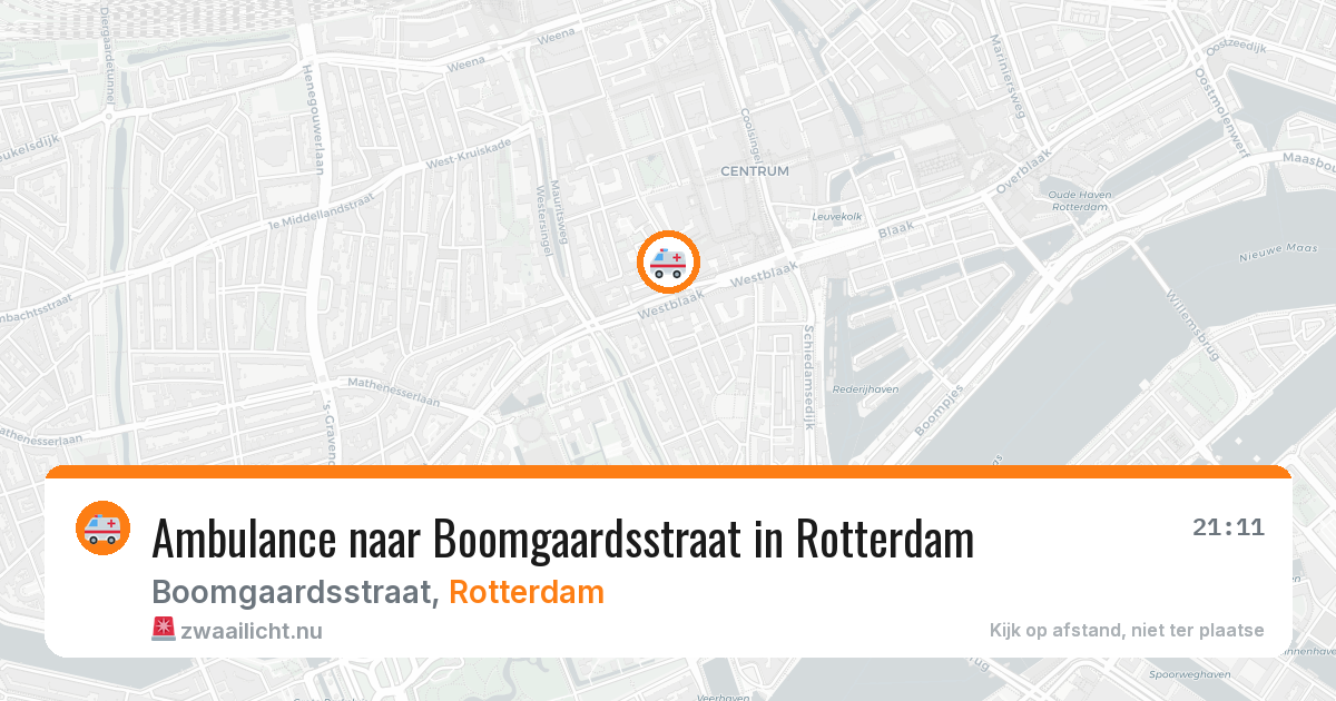 Ambulance naar Boomgaardsstraat in Rotterdam — 3 mrt 2026