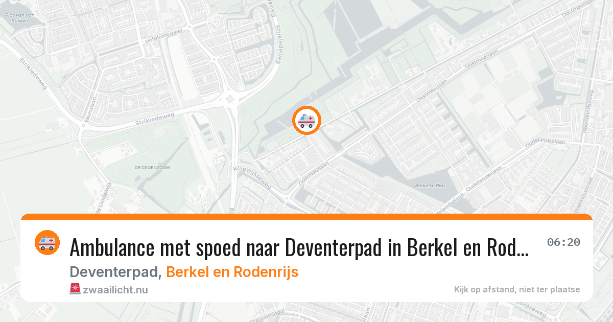 Ambulance met spoed naar Deventerpad in Berkel en Rodenrijs — 20 jul 2026