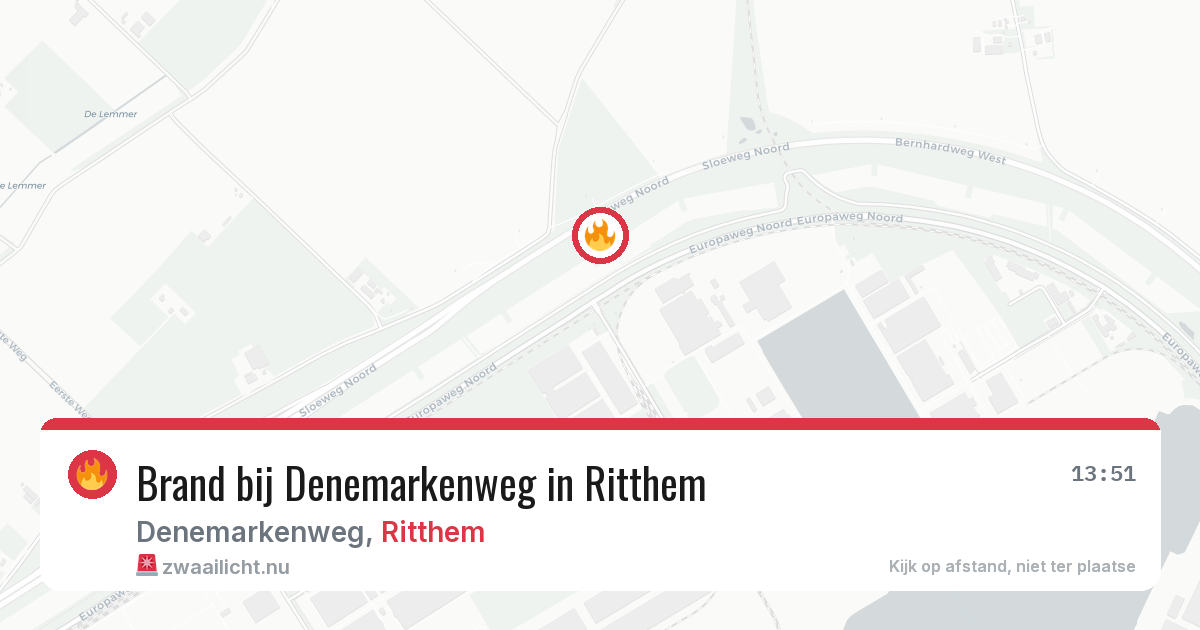 Brand bij Denemarkenweg in Ritthem — 31 mrt 2026