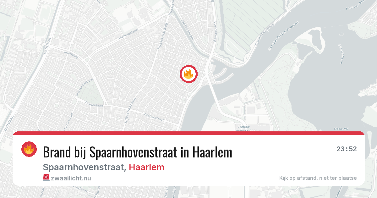 Brand bij Spaarnhovenstraat in Haarlem — 14 jul 2026