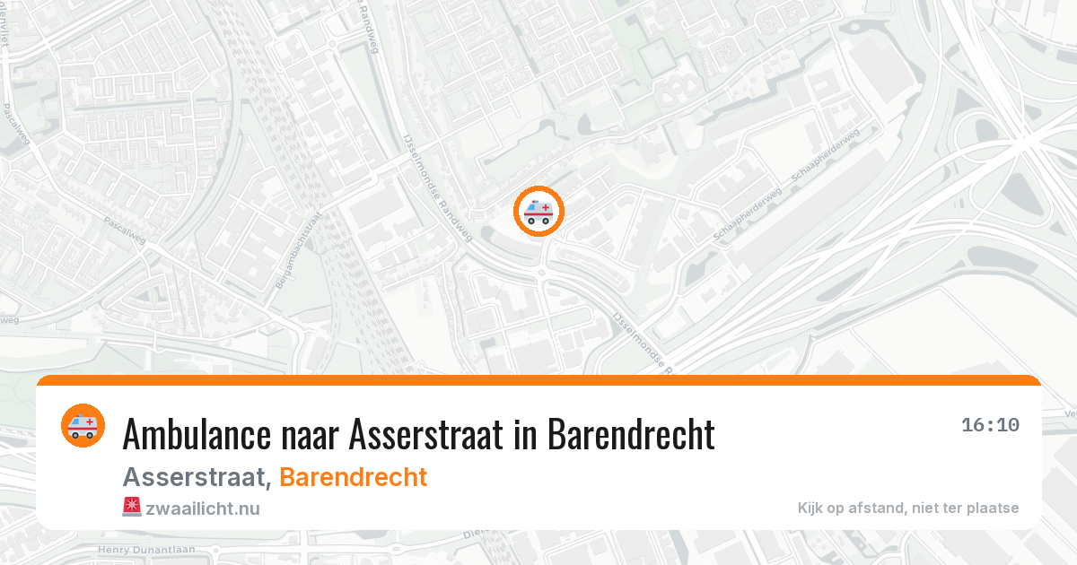 Ambulance naar Asserstraat in Barendrecht — 16 jul 2026