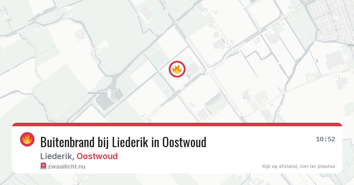 Buitenbrand bij Liederik in Oostwoud — 6 jul 2026