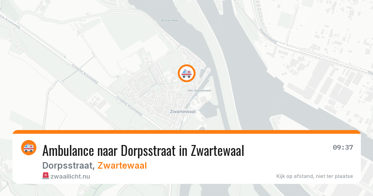 Ambulance naar Dorpsstraat in Zwartewaal — 23 jul 2026
