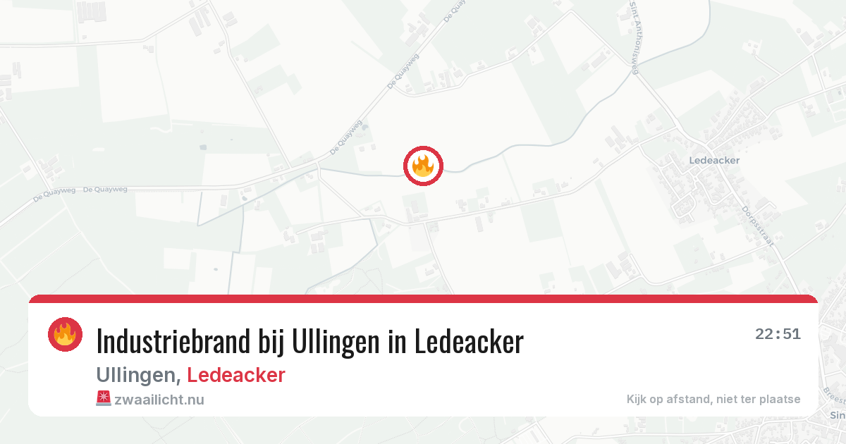 Industriebrand bij Ullingen in Ledeacker — 13 jul 2026