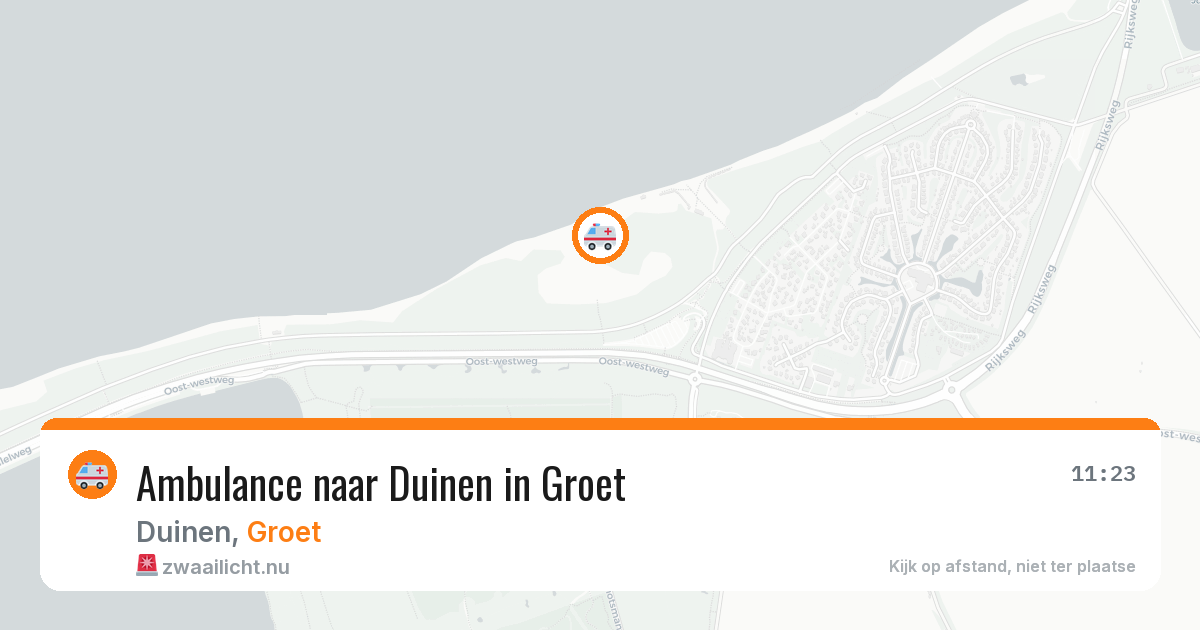 Ambulance naar Duinen in Groet — 10 mrt 2026