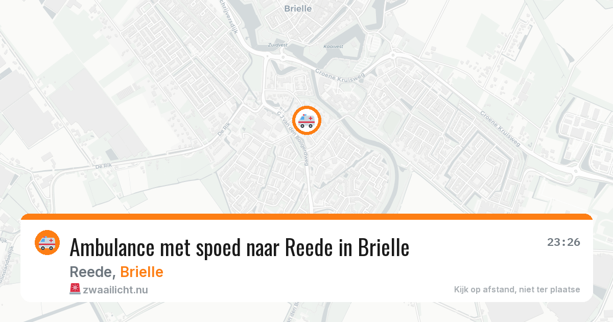 Ambulance met spoed naar Reede in Brielle — 14 jul 2026