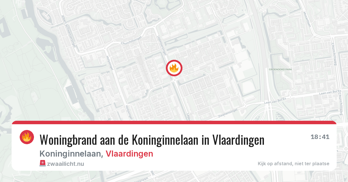 Woningbrand aan de Koninginnelaan in Vlaardingen — 1 jun 2026