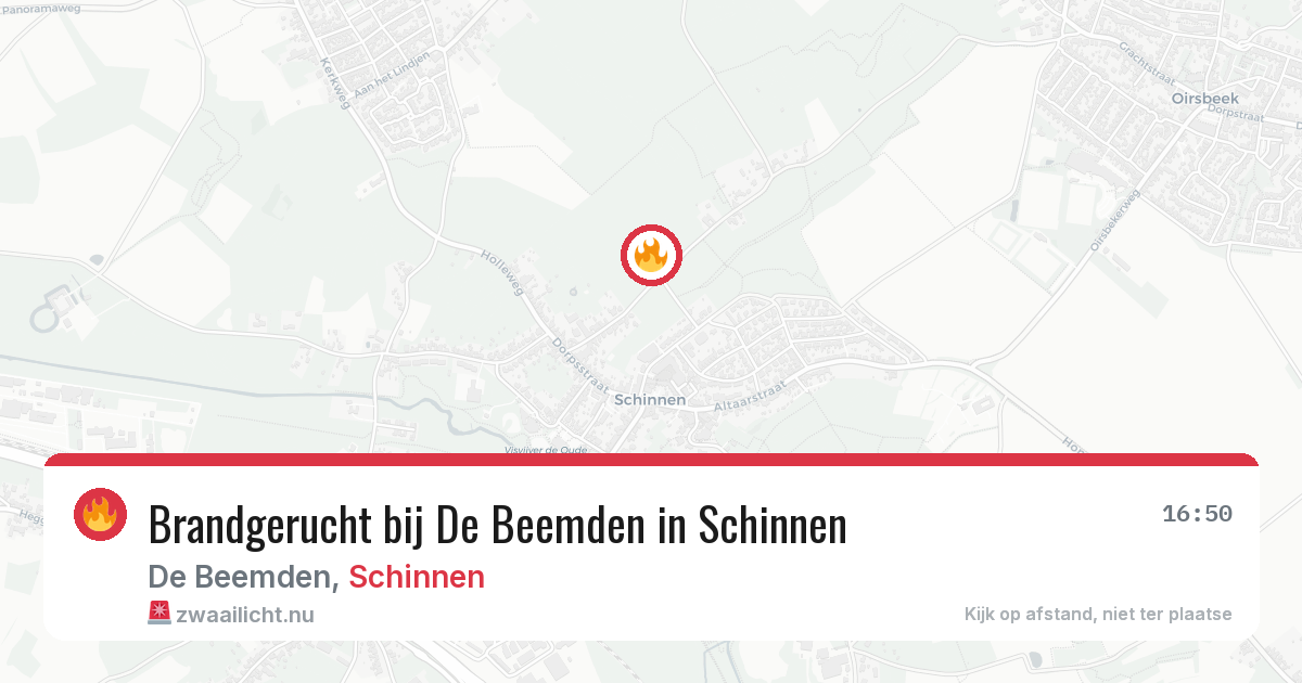 Brandgerucht bij De Beemden in Schinnen — 23 jun 2026