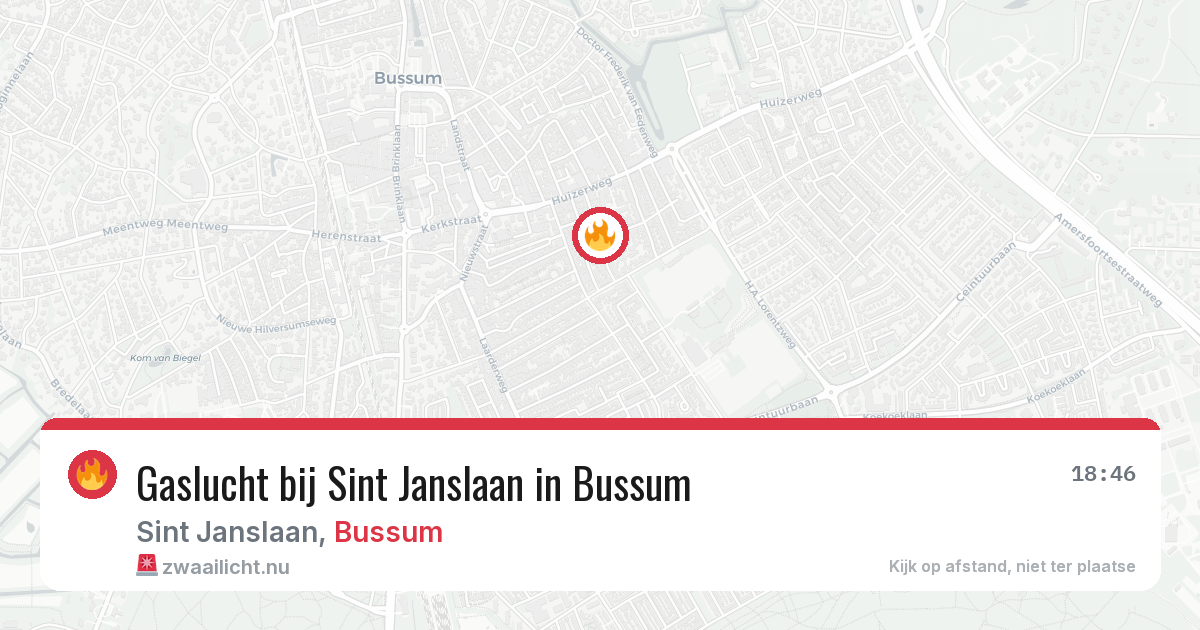 Gaslucht bij Sint Janslaan in Bussum — 14 jul 2026
