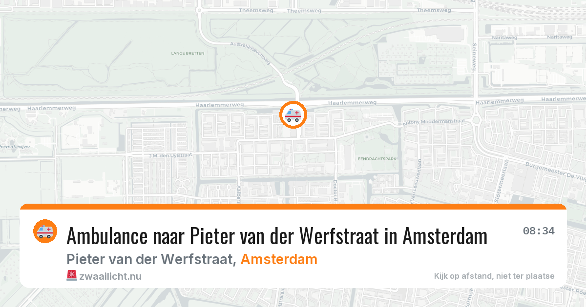 Ambulance naar Pieter van der Werfstraat in Amsterdam — 17 jul 2026