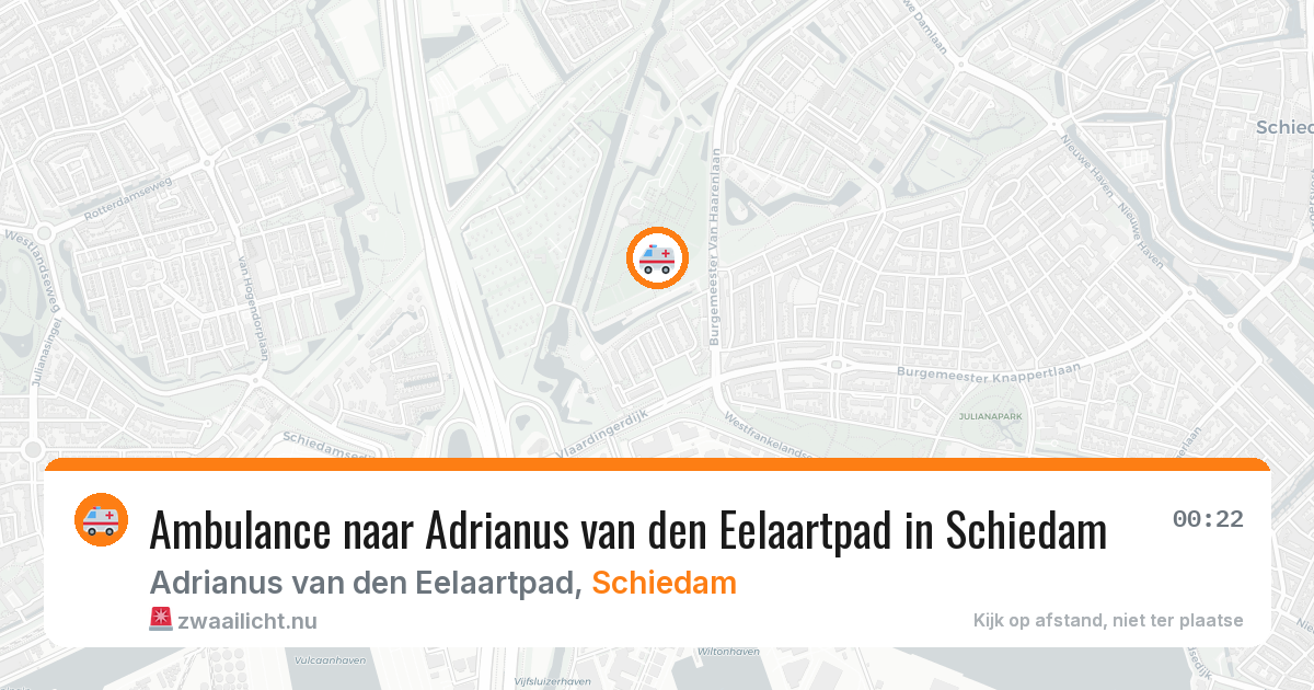 Ambulance naar Adrianus van den Eelaartpad in Schiedam — 17 jul 2026
