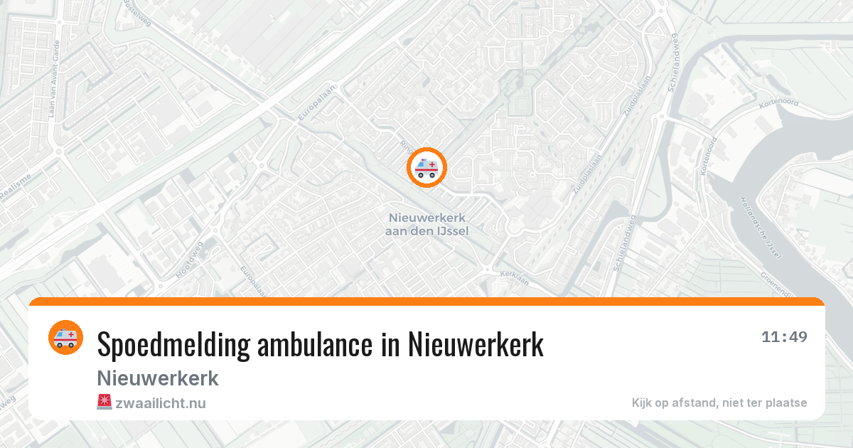 Spoedmelding ambulance in Nieuwerkerk — 30 mrt 2026