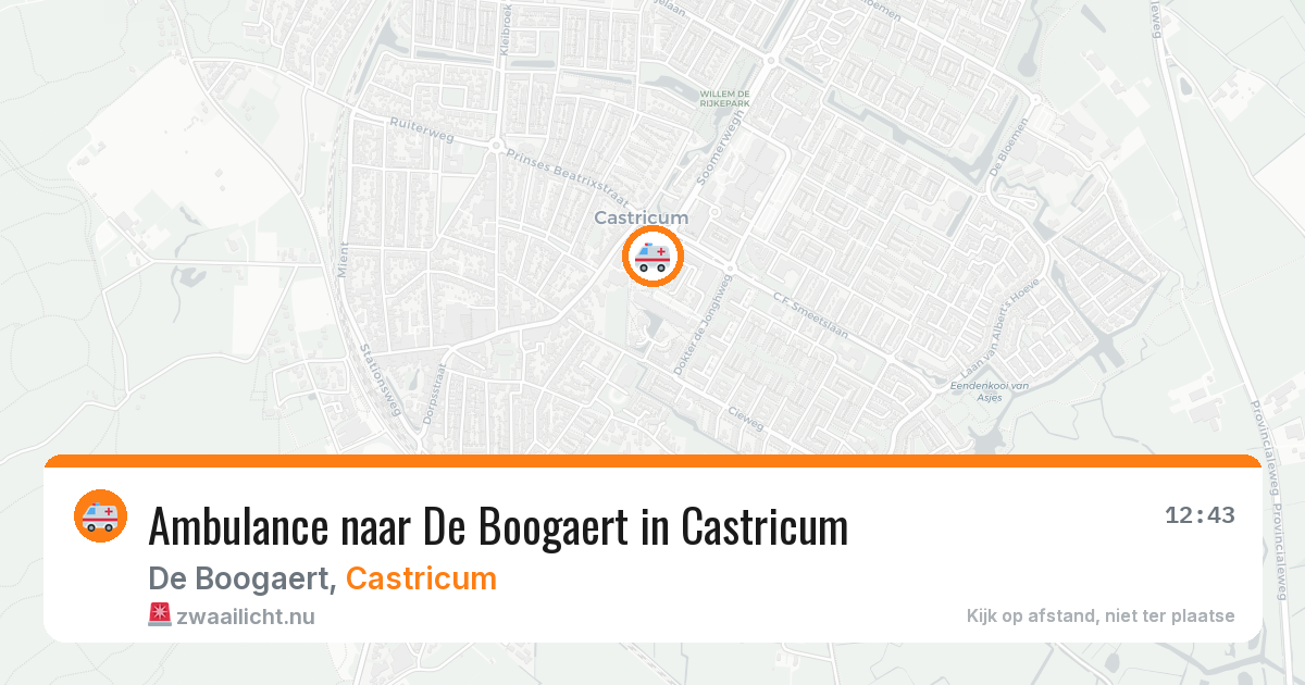 Ambulance naar De Boogaert in Castricum — 17 jul 2026