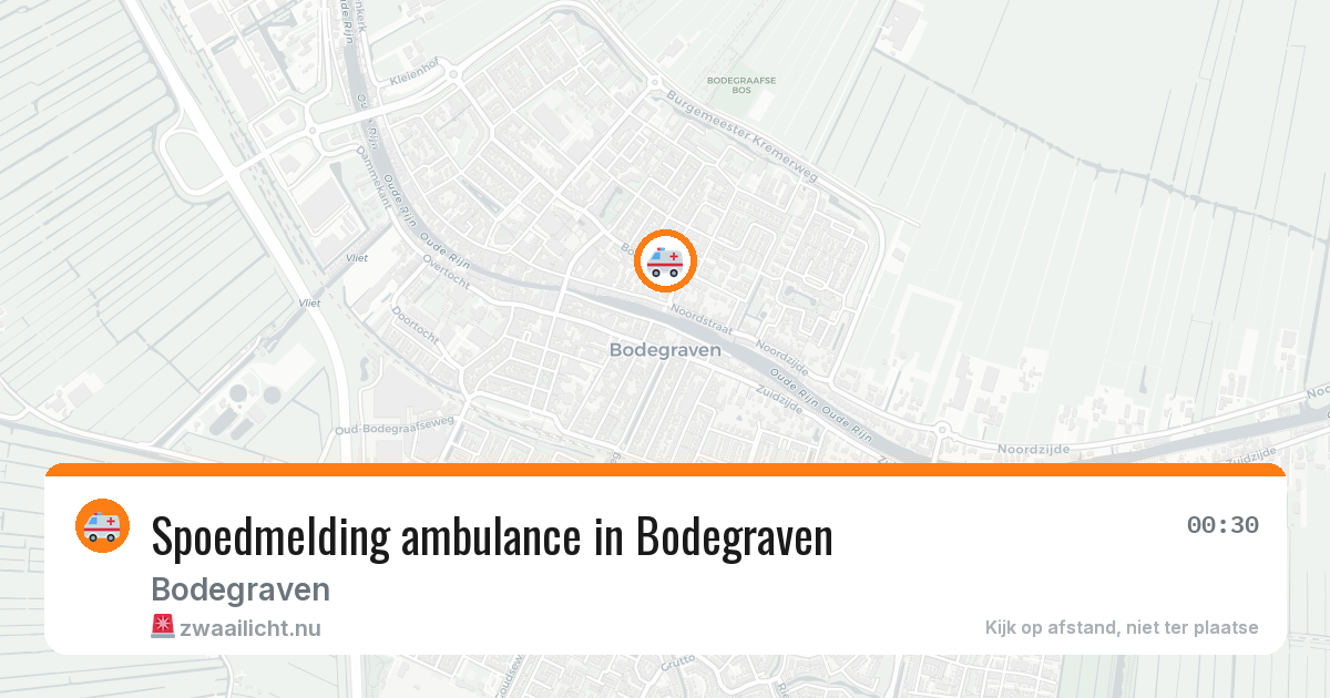 Spoedmelding ambulance in Bodegraven — 25 mei 2026