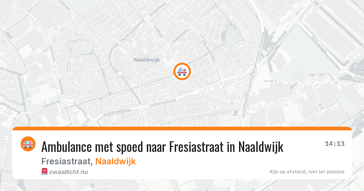 Ambulance met spoed naar Fresiastraat in Naaldwijk — 12 mei 2026