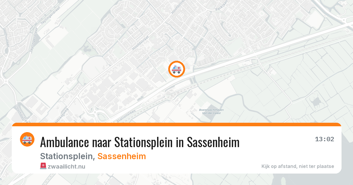 Ambulance naar Stationsplein in Sassenheim — 8 jul 2026