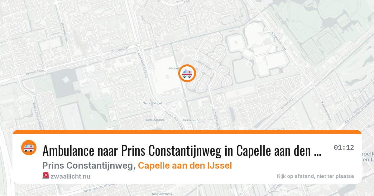 Ambulance naar Prins Constantijnweg in Capelle aan den IJssel — 11 jul 2026