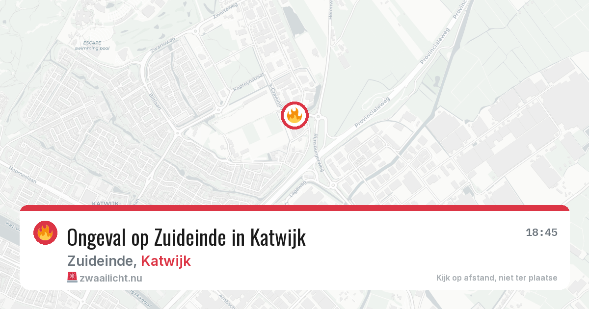 Ongeval op Zuideinde in Katwijk — 10 jul 2026