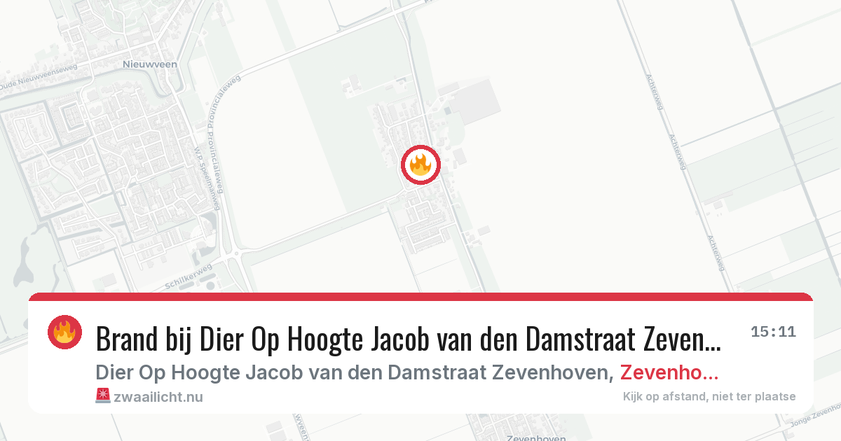 Brand bij Dier Op Hoogte Jacob van den Damstraat Zevenhoven in Zevenhoven — 30 mei 2026