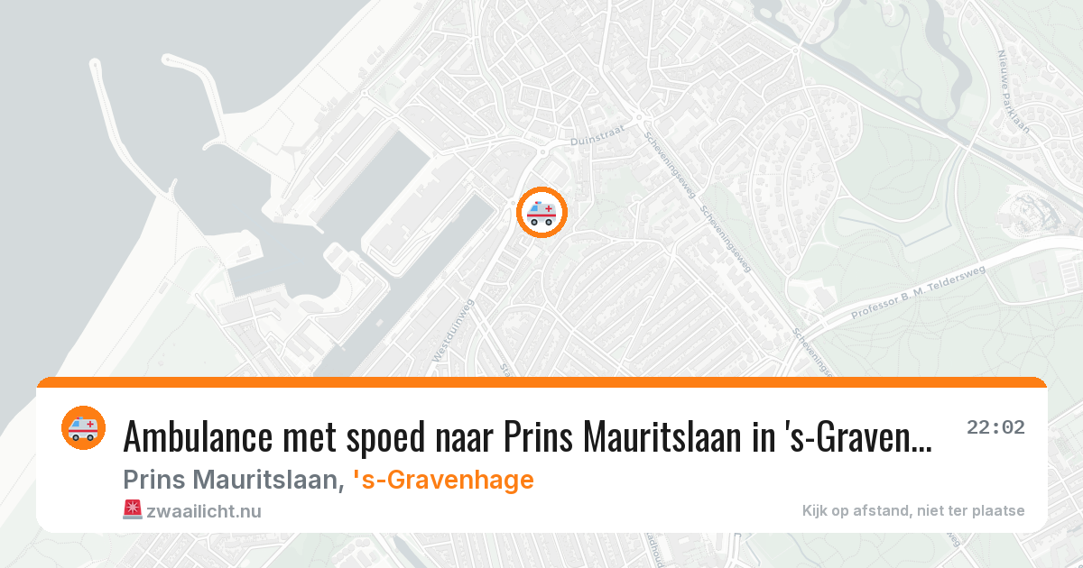 Ambulance met spoed naar Prins Mauritslaan in 's-Gravenhage — 8 mei 2026