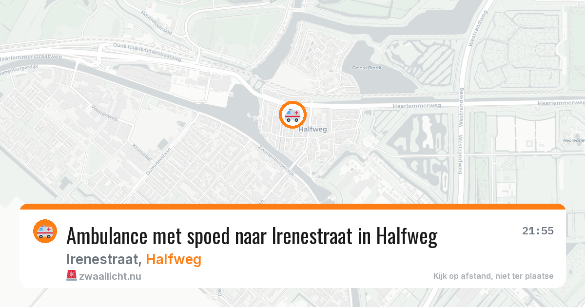 Ambulance met spoed naar Irenestraat in Halfweg — 24 mei 2026