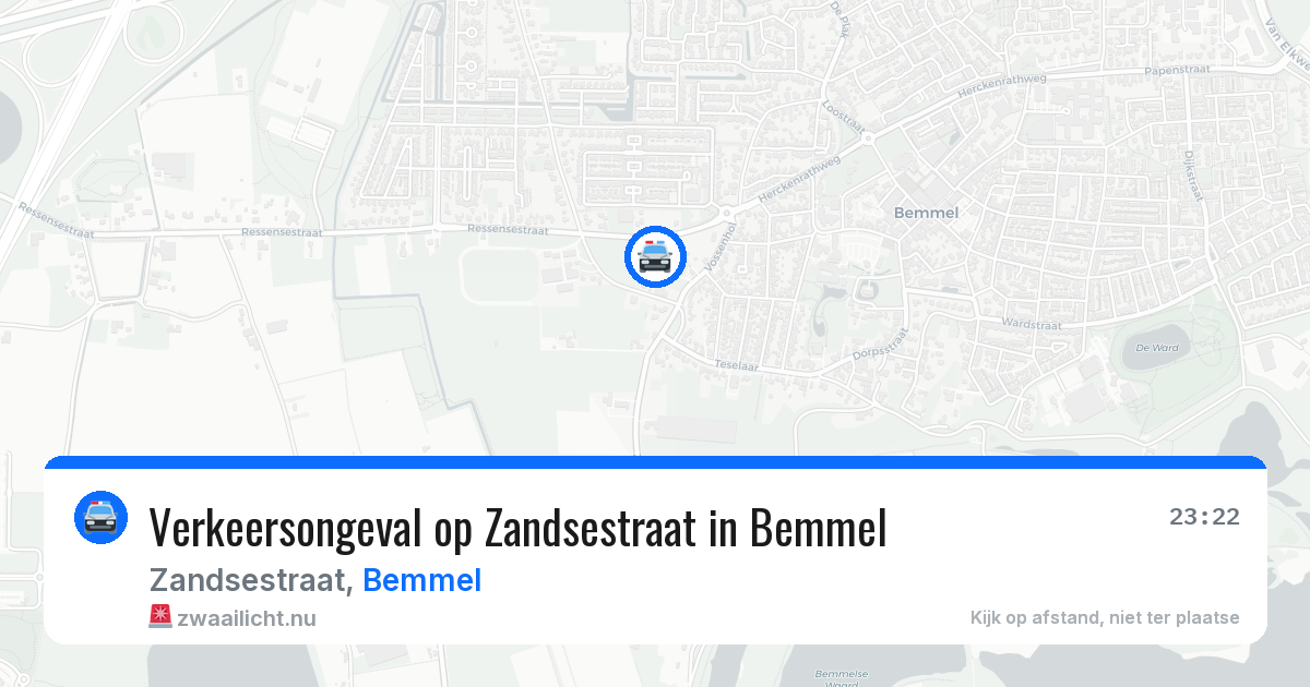Verkeersongeval op Zandsestraat in Bemmel — 18 jul 2026