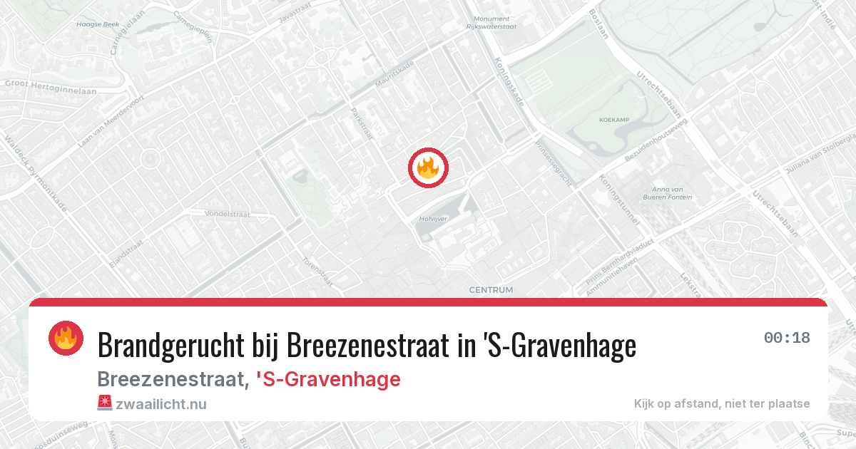 Brandgerucht bij Breezenestraat in 'S-Gravenhage — 2 mei 2026