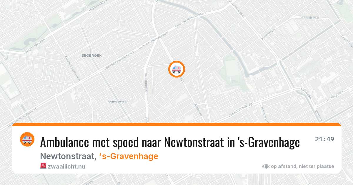 Ambulance met spoed naar Newtonstraat in 's-Gravenhage — 10 feb 2026