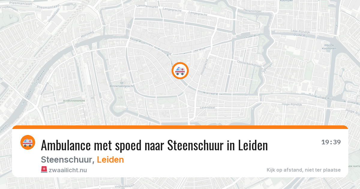 Ambulance met spoed naar Steenschuur in Leiden — 14 jul 2026