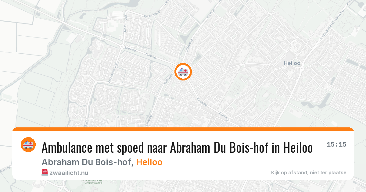 Ambulance met spoed naar Abraham Du Bois-hof in Heiloo — 22 jul 2026