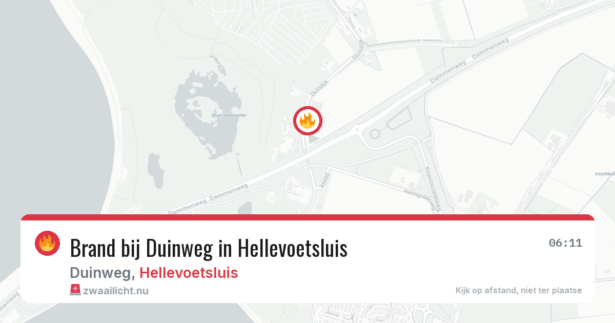 Brand bij Duinweg in Hellevoetsluis — 30 mrt 2026
