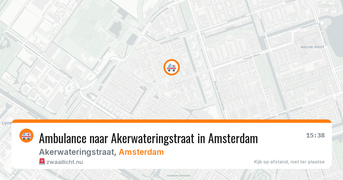 Ambulance naar Akerwateringstraat in Amsterdam — 10 jul 2026