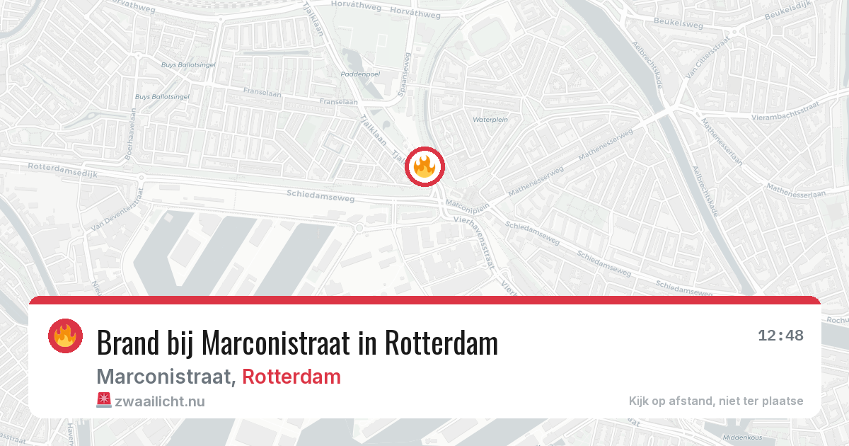 Brand bij Marconistraat in Rotterdam — 5 jun 2026