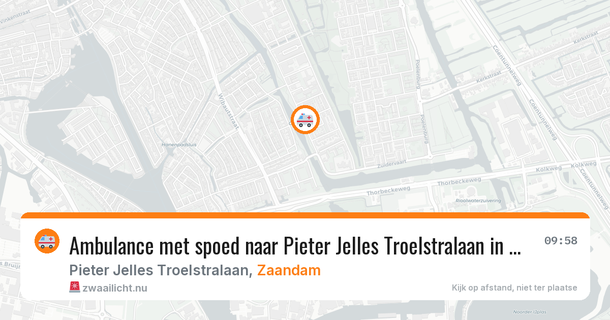 Ambulance met spoed naar Pieter Jelles Troelstralaan in Zaandam — 16 jul 2026