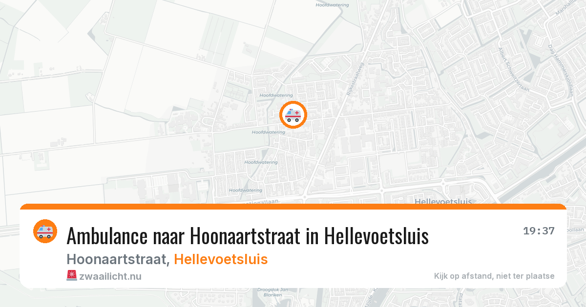 Ambulance naar Hoonaartstraat in Hellevoetsluis — 12 jul 2026
