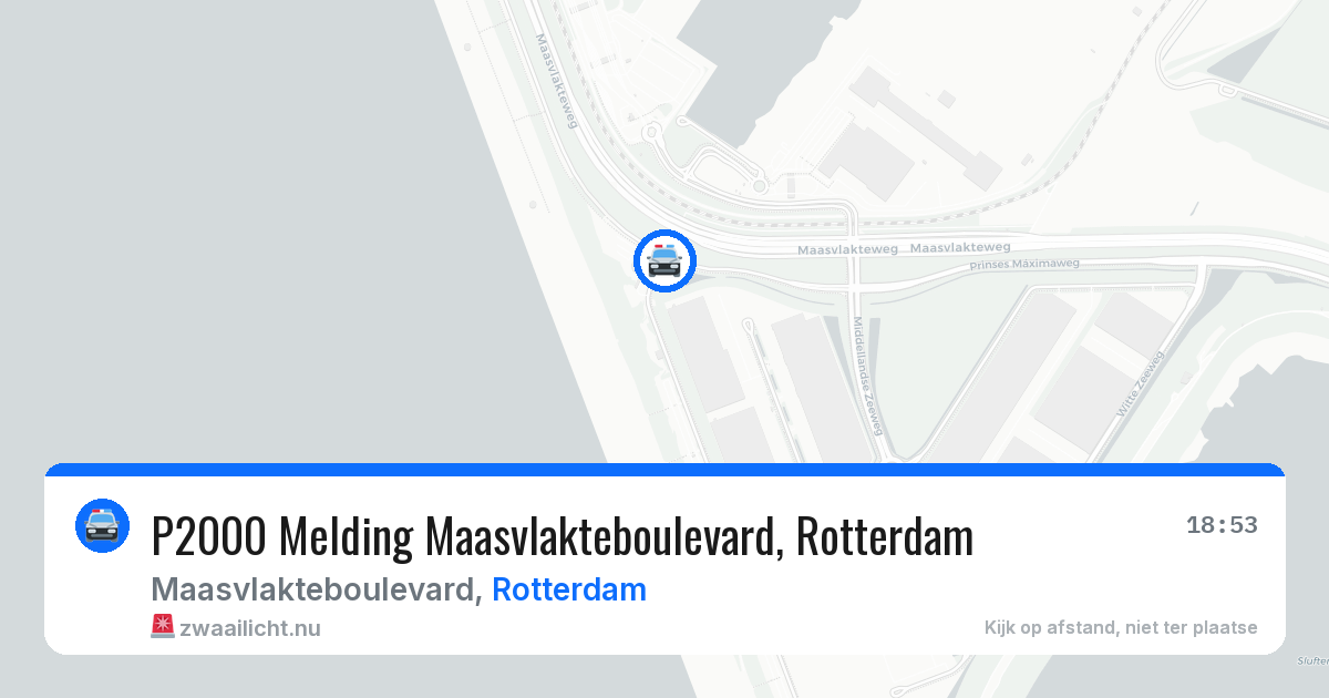 P2000 Melding Maasvlakteboulevard, Rotterdam — 11 jul 2026