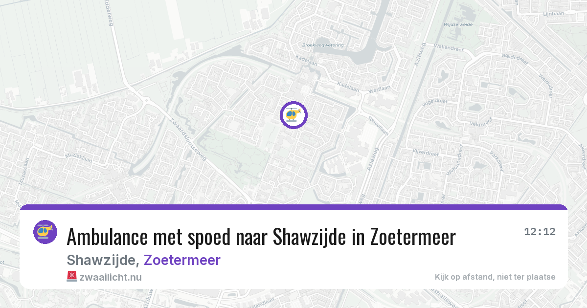 Ambulance met spoed naar Shawzijde in Zoetermeer — 11 jul 2026