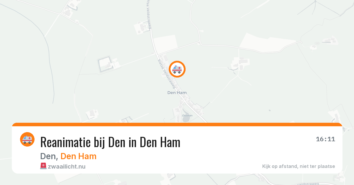 Reanimatie bij Den in Den Ham — 16 feb 2026