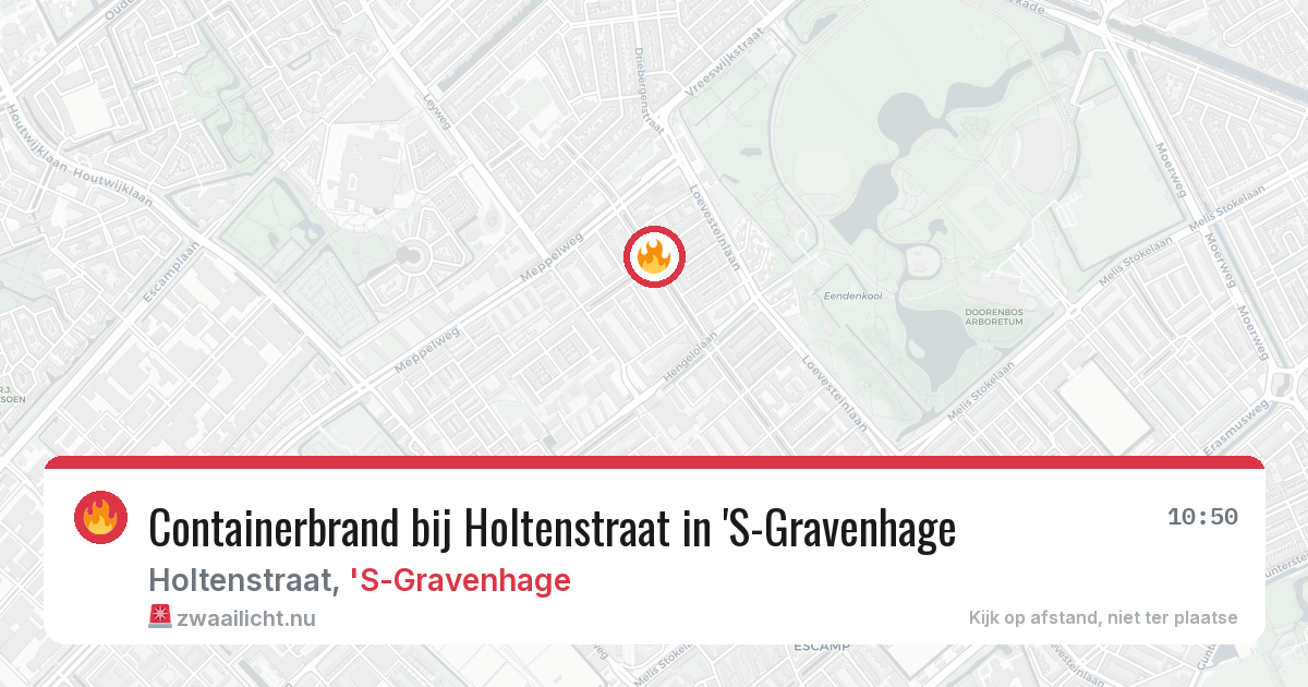 Containerbrand bij Holtenstraat in 'S-Gravenhage — 6 mei 2026