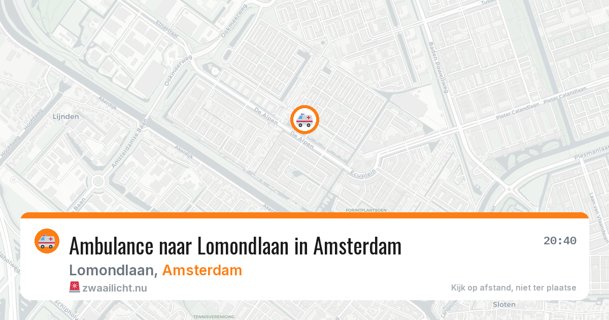 Ambulance naar Lomondlaan in Amsterdam — 24 mei 2026