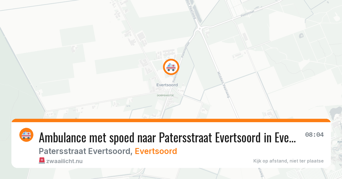 Ambulance met spoed naar Patersstraat Evertsoord in Evertsoord — 9 jul 2026