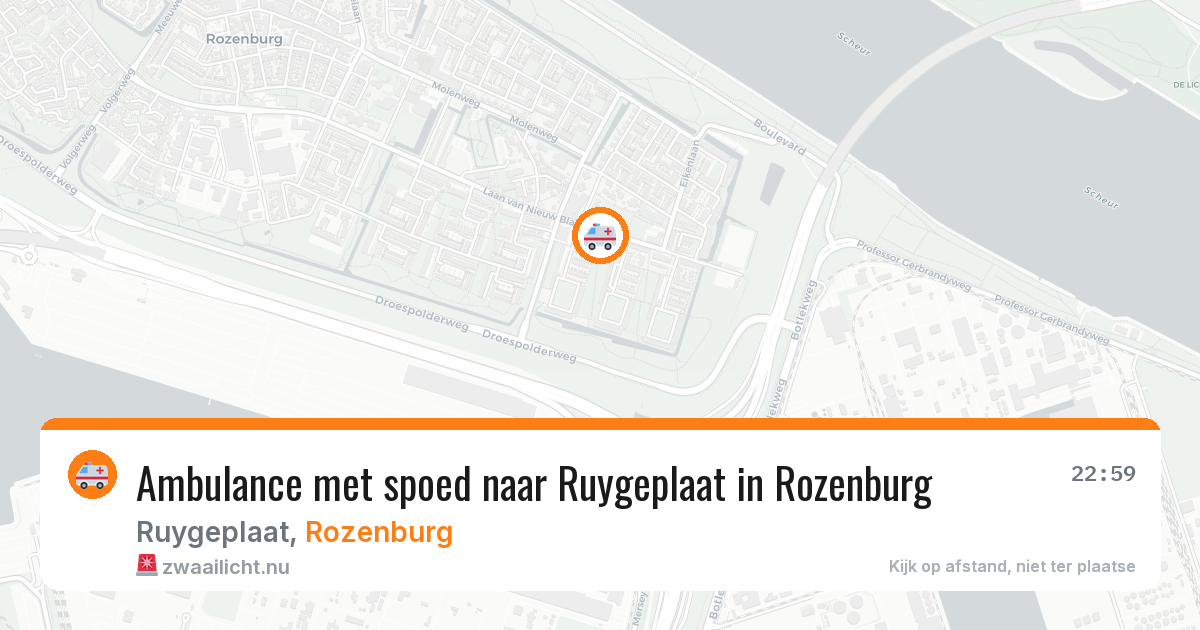 Ambulance met spoed naar Ruygeplaat in Rozenburg — 12 jul 2026