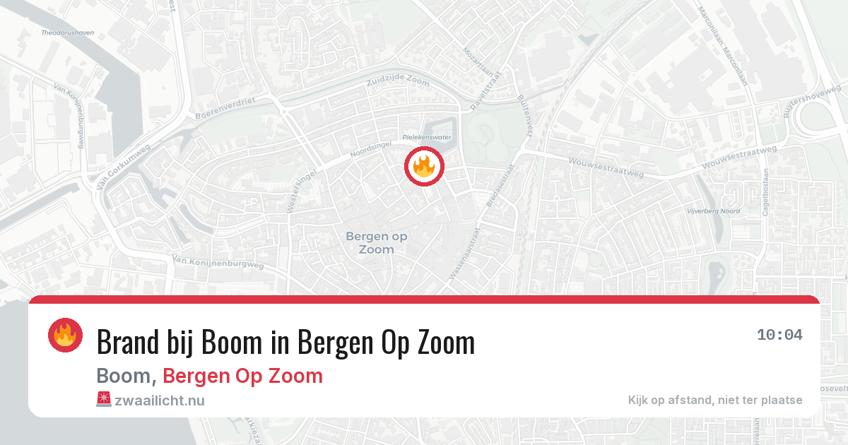 Brand bij Boom in Bergen Op Zoom — 7 jun 2026