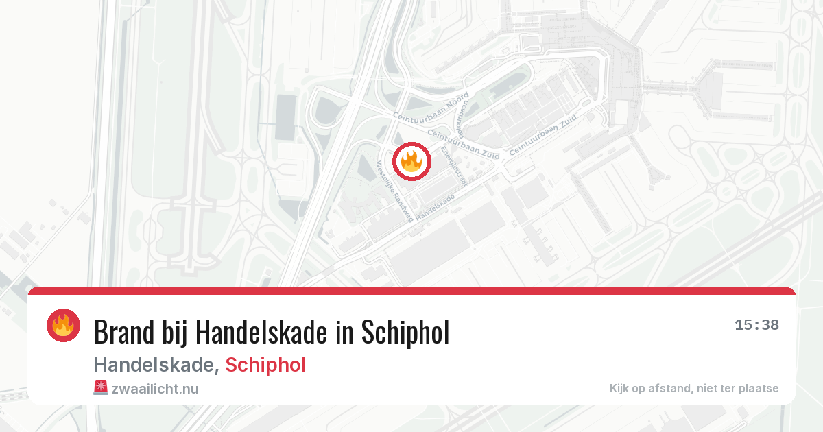 Brand bij Handelskade in Schiphol — 17 mei 2026