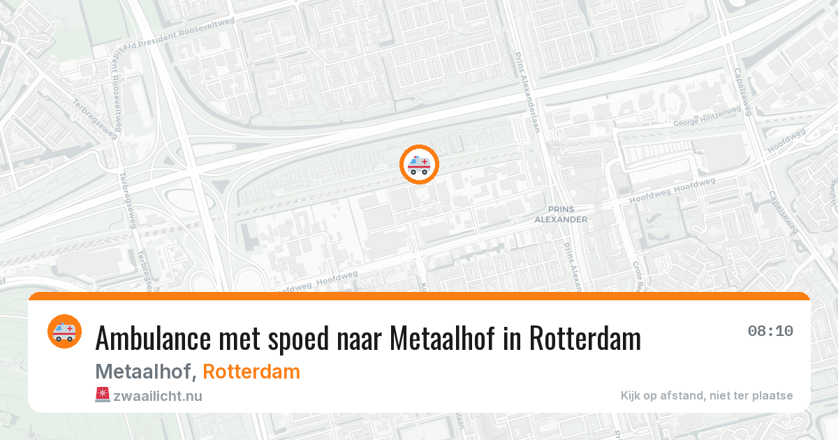 Ambulance met spoed naar Metaalhof in Rotterdam — 22 mei 2026