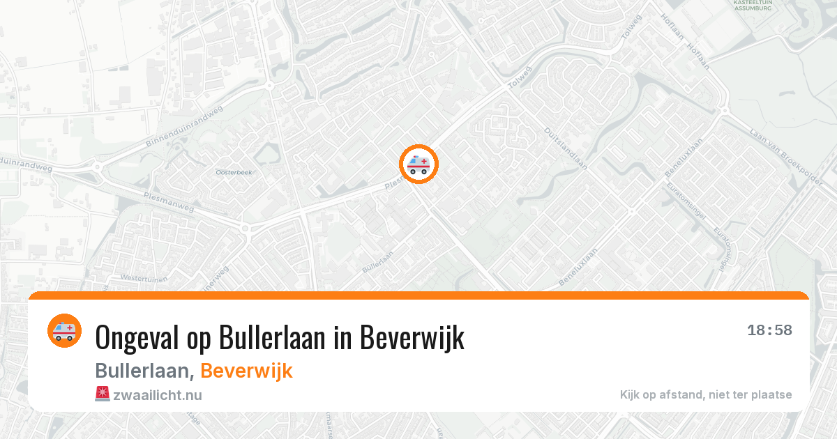 Ongeval op Bullerlaan in Beverwijk — 17 jan 2026